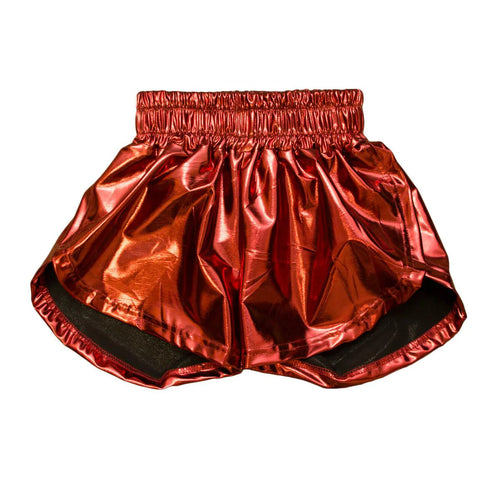 Maroon Metallic Shorts