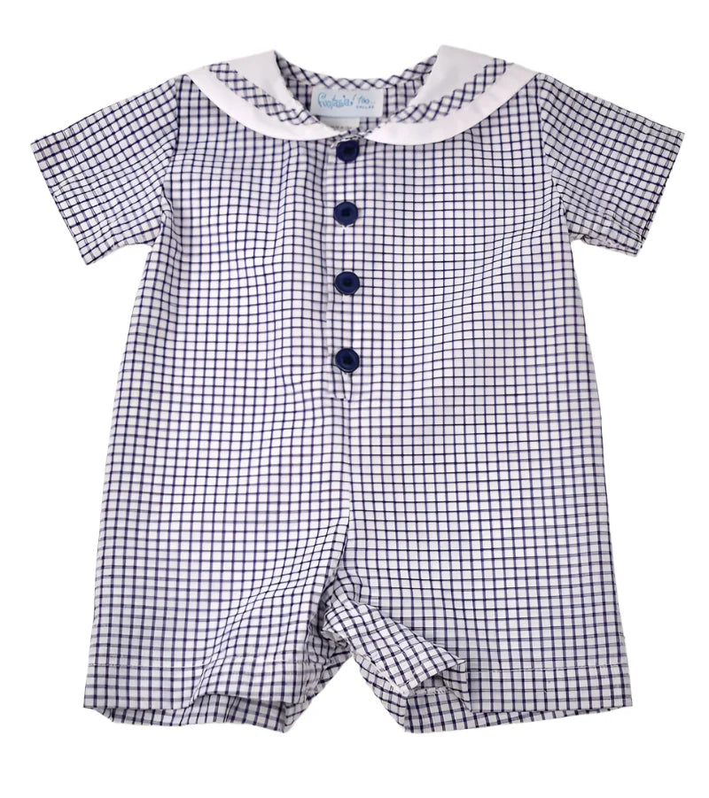 Navy Check Sailor Shortall