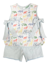 Zoo Friends Bow Short Set