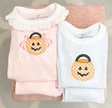 Trick Or Treat Applique Ruffle Long Pajamas