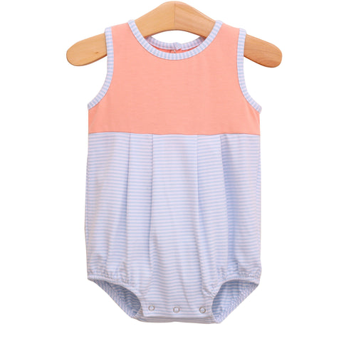 Light Blue Stripe/Coral Charlie Bubble