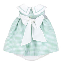 Green Stripe Collared Float Dress