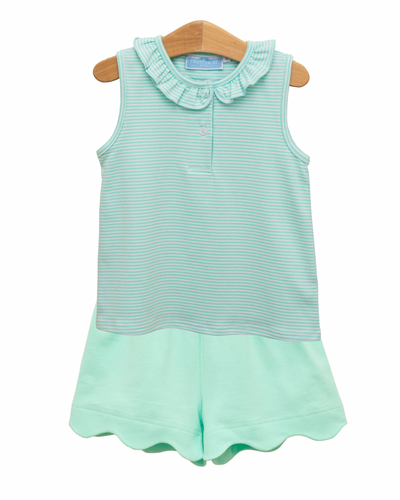 Nora Mint Stripe Short Set