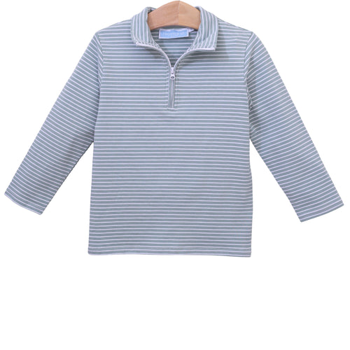 Tucker Pullover -Sage Stripe