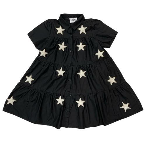 Black and White Chenille Star Dress