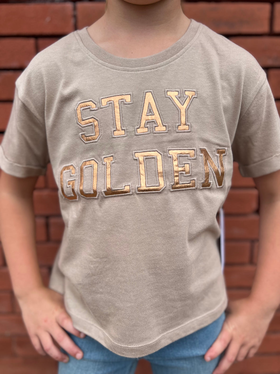 Stay Golden Foil Applique Tee