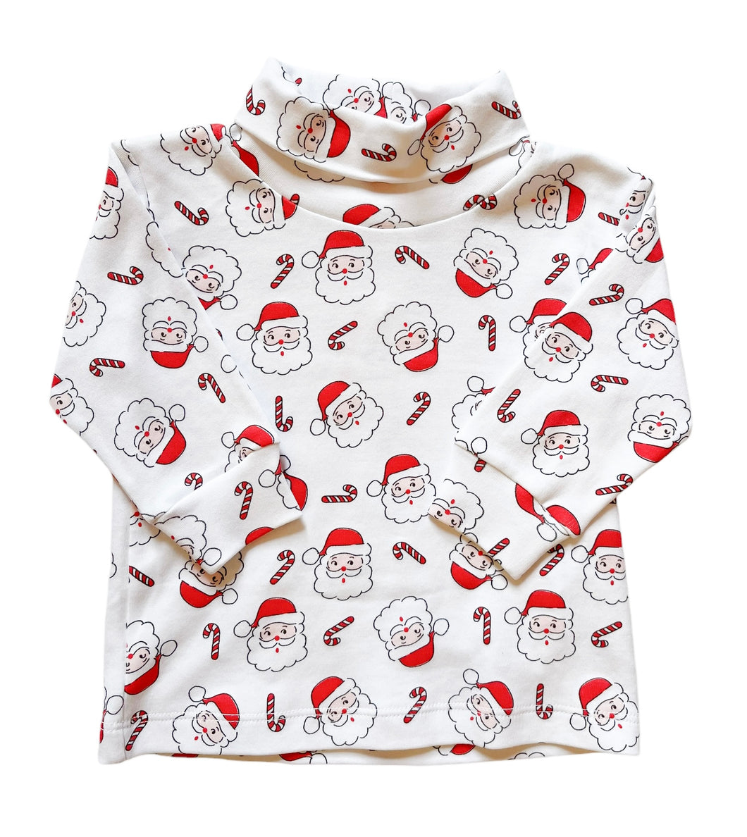 Santa Head Printed Turtleneck