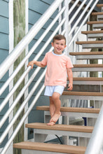 Light Blue Stripe/Coral Shepherd Short Set