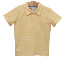 Henry Game Day Polo - Gold Stripe