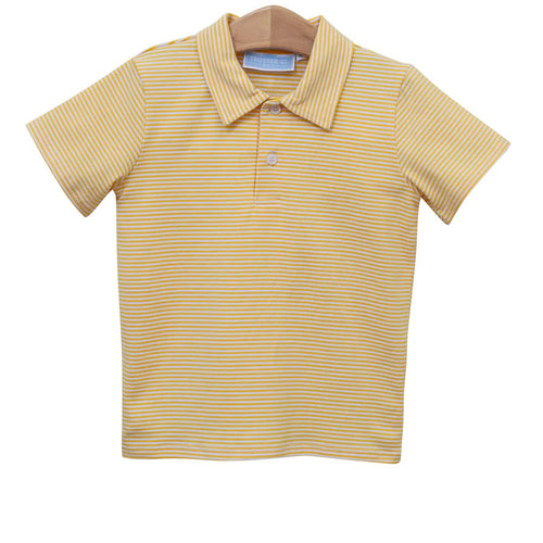 Henry Game Day Polo - Gold Stripe