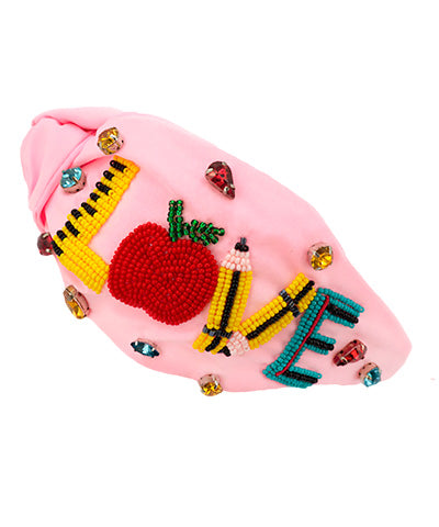 Pink “LOVE” School Headband