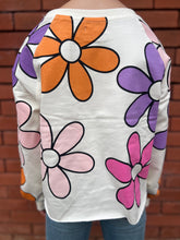 Retro Flower Cropped Sweatshirt