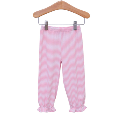 Bloomer Pants - Light Pink Stripe Ruffle