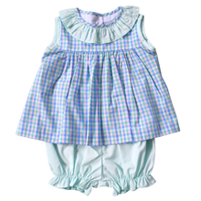 Quail Hollow Check w Maidson Park Mint Olivia Bloomer Set