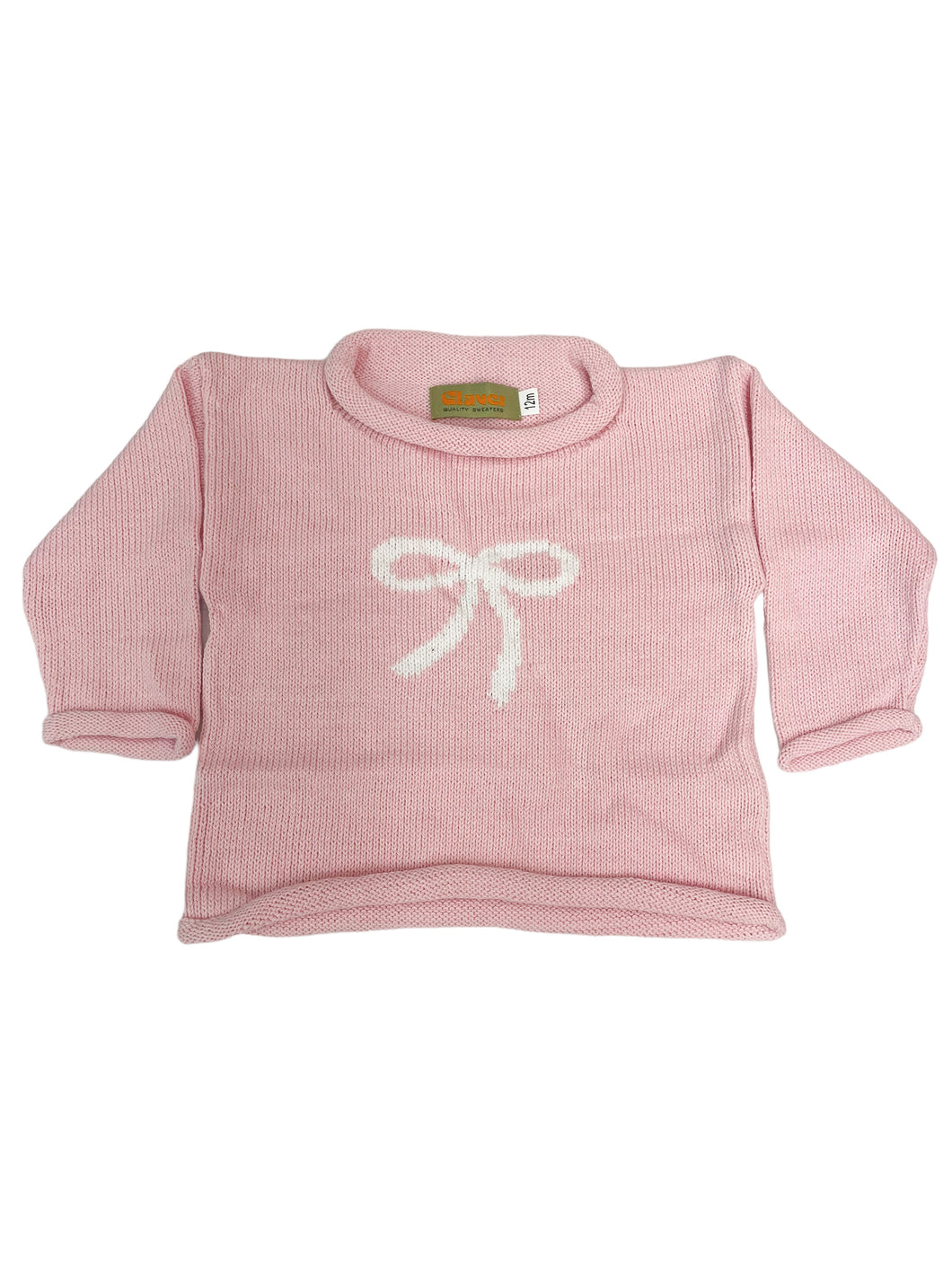 Pink Bow Rollneck Sweater