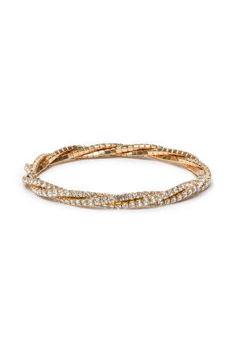 Boutique Diamante Twist Bracelet