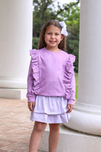 Laura Ruffle Pullover - Lavender