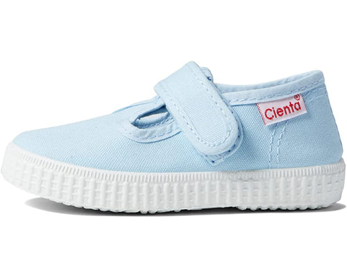 CIENTA LIGHT BLUE VELCRO T- STRAP