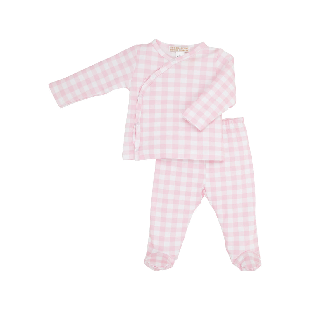 Cameron Cross-Front Set-Palm Beach Pink Gingham