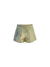 Gold Metallic Track Shorts