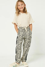 Girls Leopard Contrast Joggers