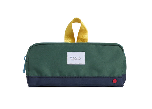 Clinton Pencil Case - Green/Navy