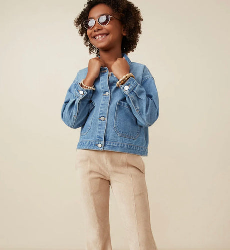 Girls Patch Pocket Denim Chore Jacket