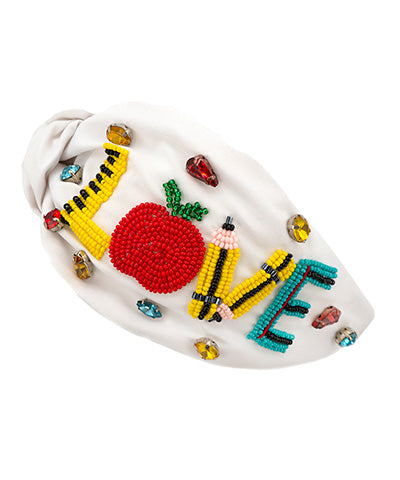 White “LOVE” School Headband