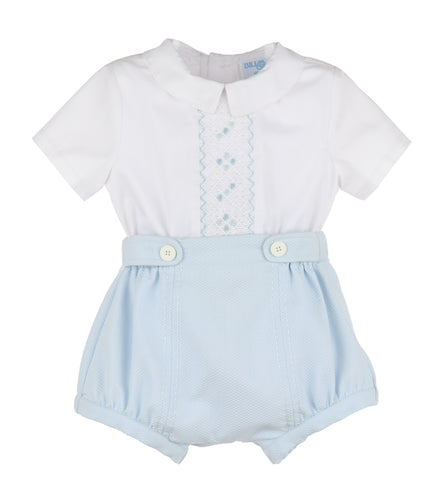 Chic Smock Boy Set-Blue