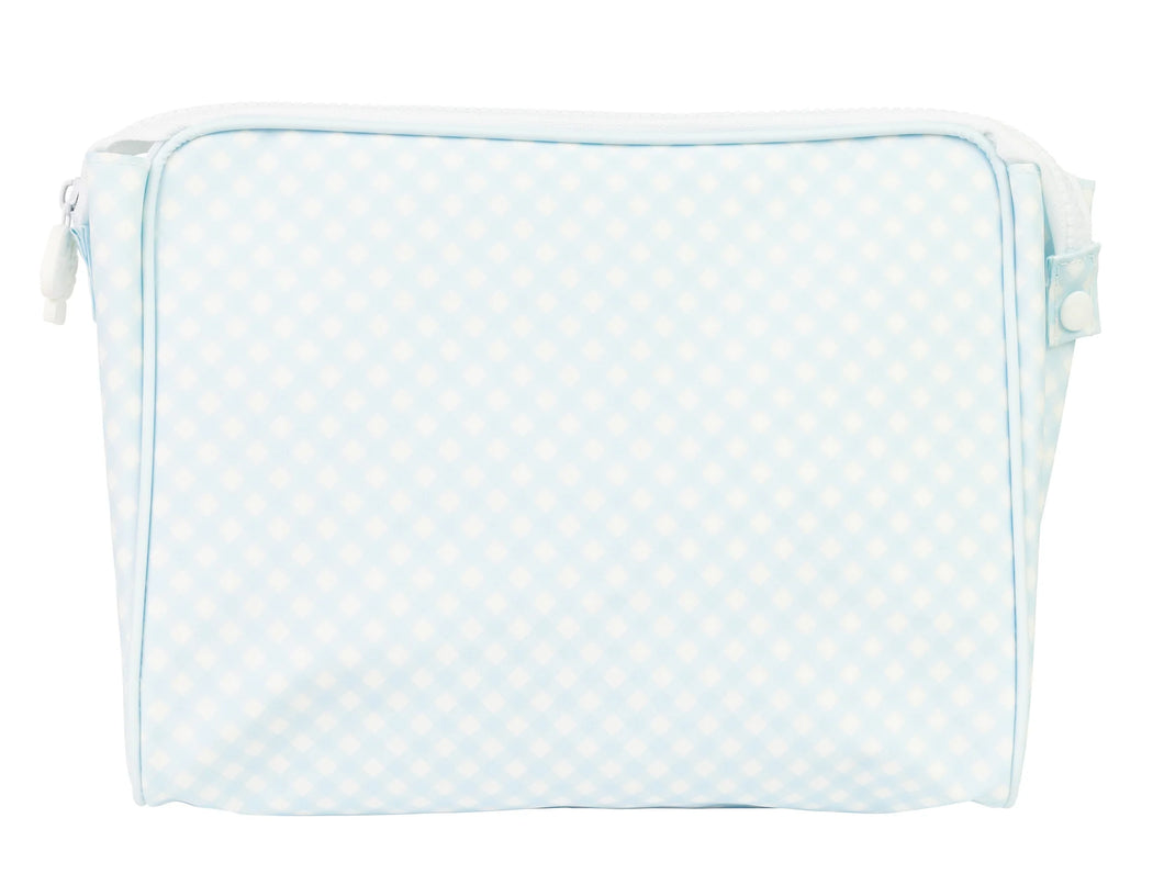 The Go Bag - Blue Gingham - Large