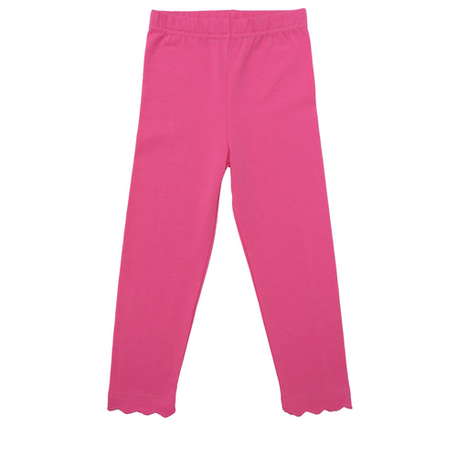 Hot Pink Scallop Leggings