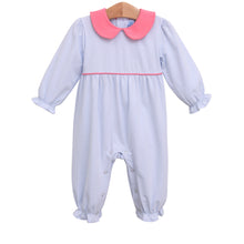 Light Blue/Pink Stripe Katherine Romper