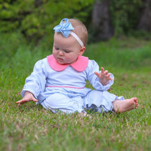 Light Blue/Pink Stripe Katherine Romper