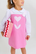 Jillian Jumper - Hamptons Hot Pink & Palm Beach Pink with Heart Tulip Applique