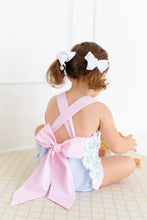 Sisi Sunsuit - Hanover Hand Block with Palm Beach Pink & Buckhead Blue