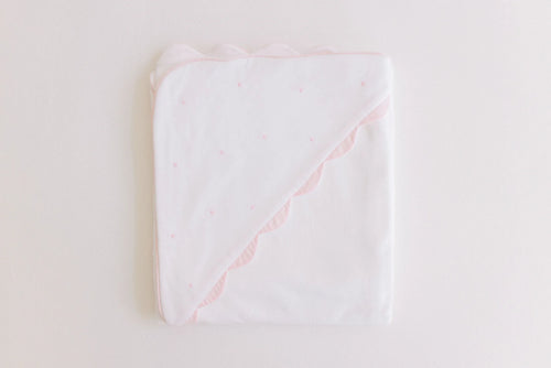 Hooded Towel - Pink Dots