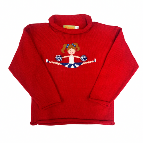 Red/Blue Cheerleader Rollneck Sweater