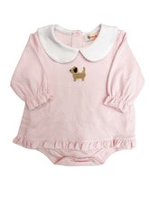 Pink Dot Puppy Crochet Onesie Dress