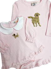 Pink Dot Puppy Crochet Onesie Dress