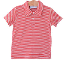 Red Stripe Henry Polo