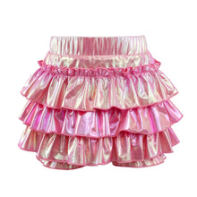 Pink Hologram Ruffle Skort