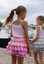 Pink Hologram Ruffle Skort