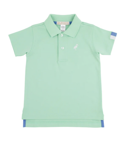 Prim & Proper Polo - Grace Bay Green with Sunrise Blvd. & Worth Avenue White Stork