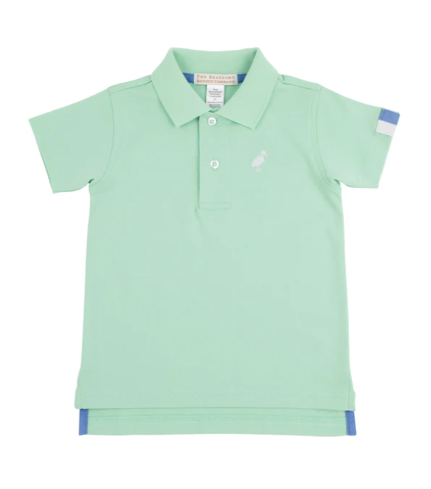 Prim & Proper Polo - Grace Bay Green with Sunrise Blvd. & Worth Avenue White Stork