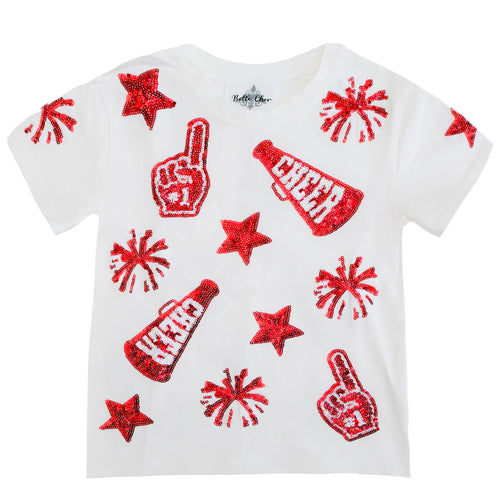 Red and White Cheer Shirt