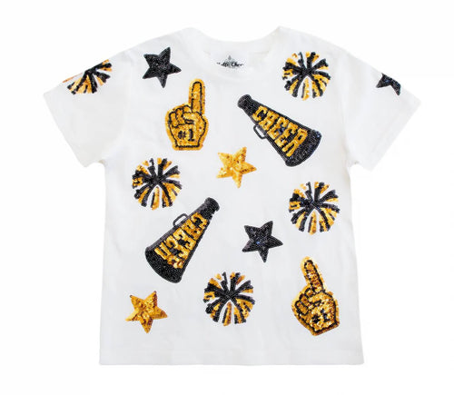 Black and Gold Cheer Shirt