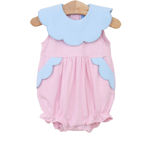 Light Pink Stripe/Blue Penelope Bubble