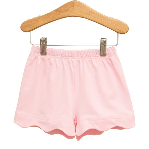 Light Pink Scalloped Shorts