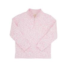 Canter Collar Half Zip - Greenville Garden & Palm Beach Pink