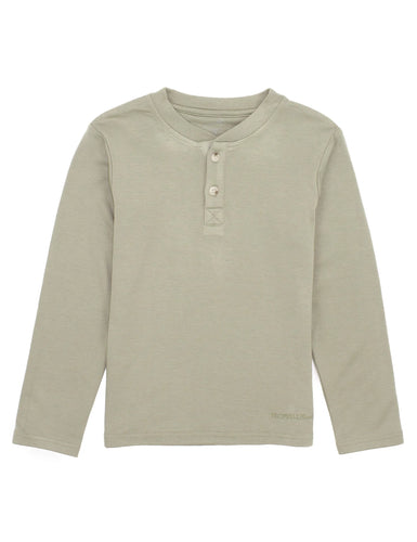 Boys shoreline Henley LS- Cedar